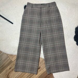 Express Editor Mid Rise Cropped Wide Leg Pant